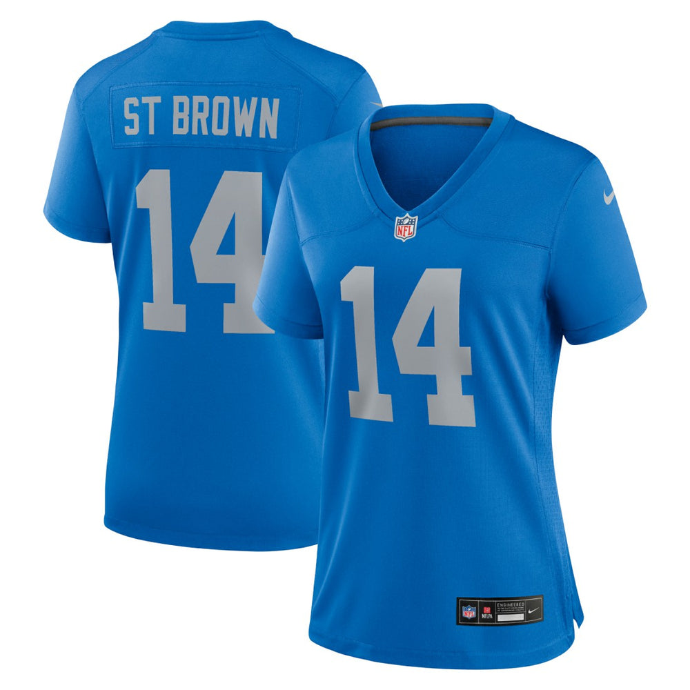 NFL Amon-Ra St. Brown Detroit Lions Women's Alternate Game Jersey - Blue