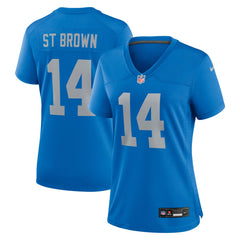 NFL Amon-Ra St. Brown Detroit Lions Women's Alternate Game Jersey - Blue