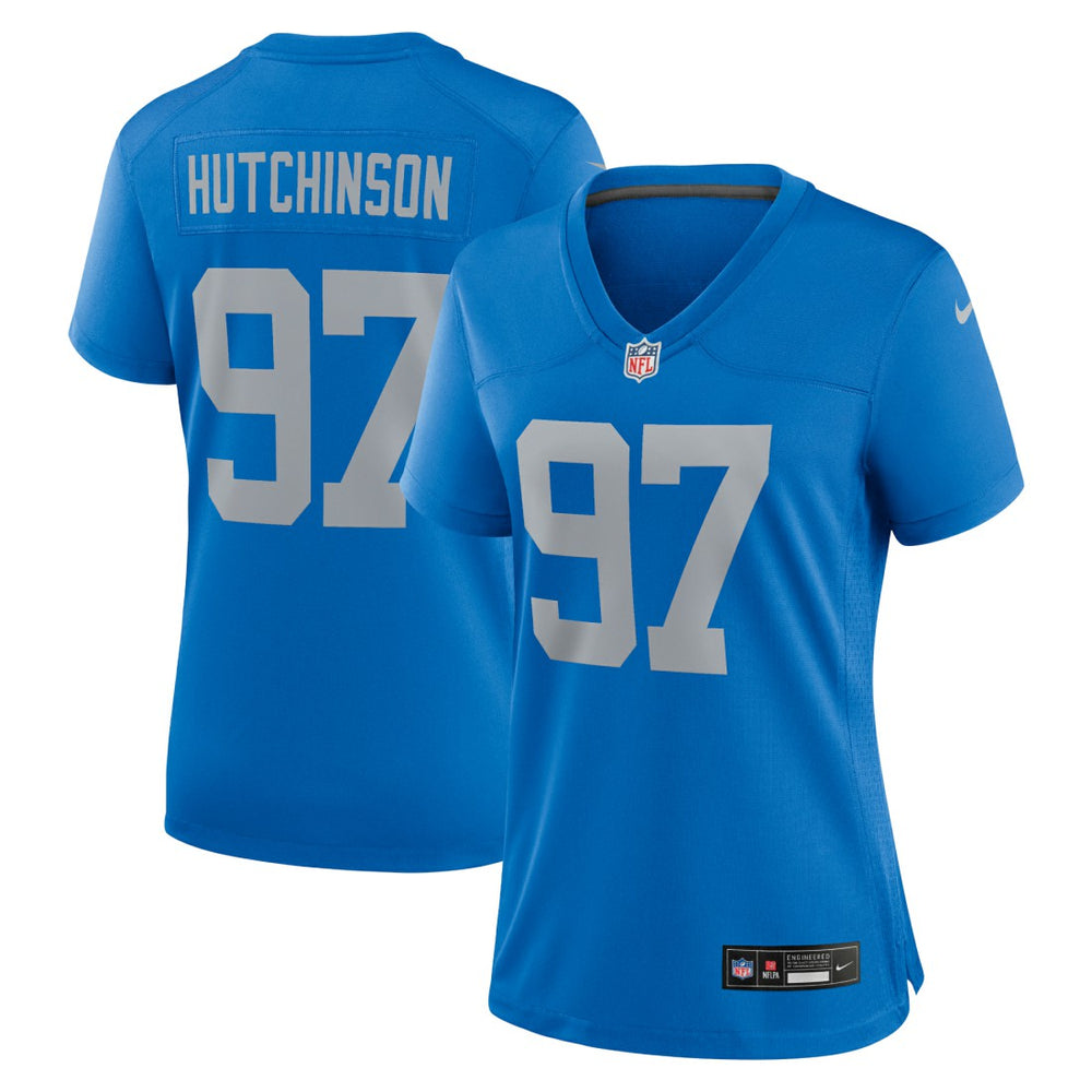 NFL Aidan Hutchinson Detroit Lions Women's Alternate Game Jersey - Blue