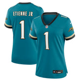 NFL Travis Etienne Jr Jacksonville Jaguars Women's Prowler Throwback Game Jersey - Teal