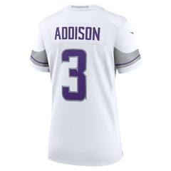 NFL Jordan Addison Minnesota Vikings Women's Alternate Game Player Jersey - White