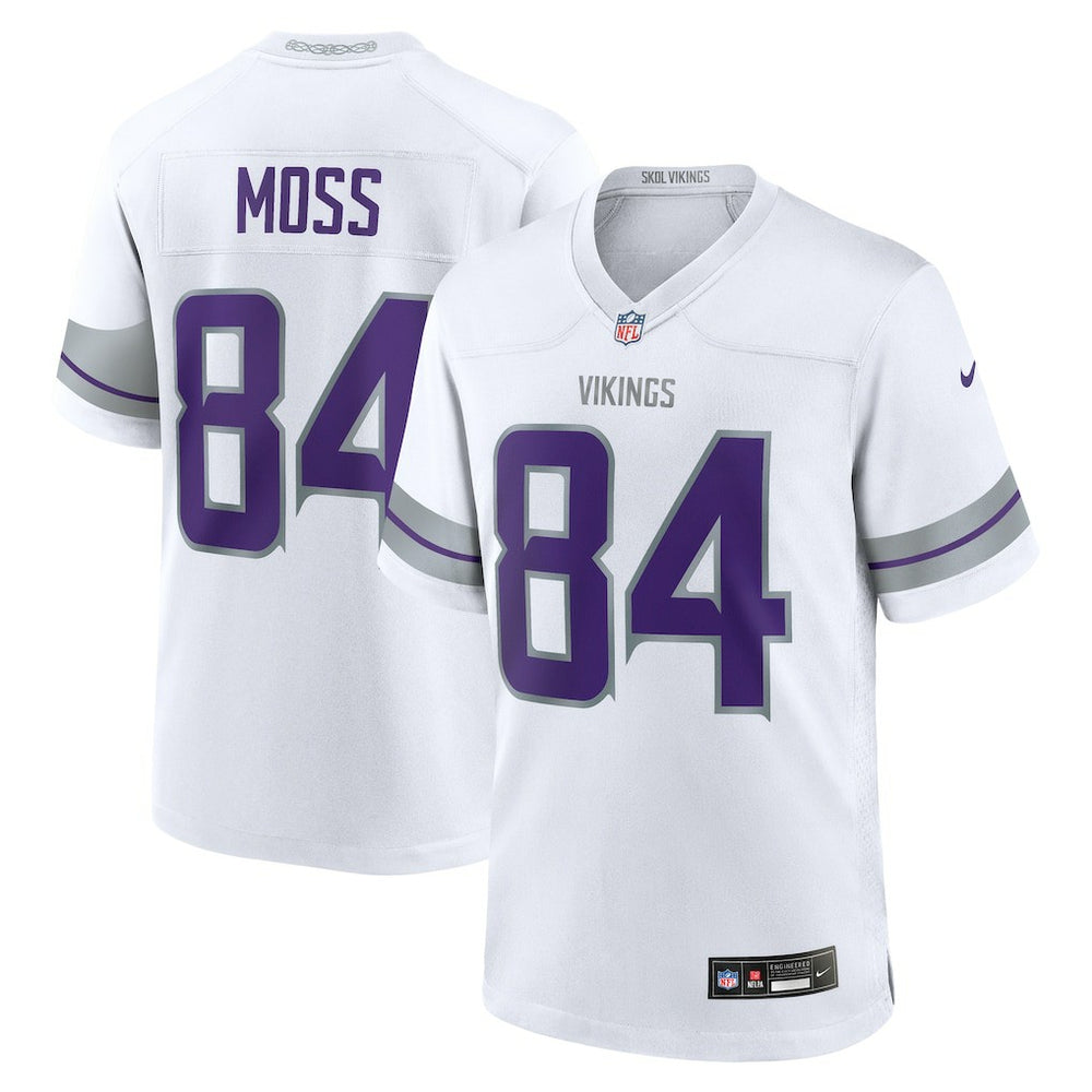 NFL Randy Moss Minnesota Vikings Alternate Retired Player Game Jersey - White