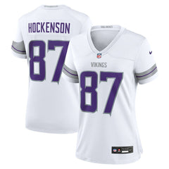 NFL T.J. Hockenson Minnesota Vikings Women's Alternate Game Player Jersey - White