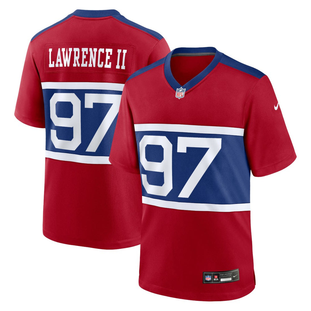 NFL Dexter Lawrence II New York Giants Alternate Player Game Jersey - Century Red