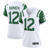 NFL Joe Namath New York Jets Women's Classic Alternate Retired Player Game Jersey - White