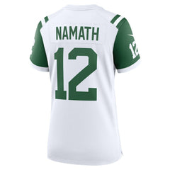 NFL Joe Namath New York Jets Women's Classic Alternate Retired Player Game Jersey - White