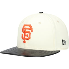 San Francisco Giants New Era Game Night Leather Visor 59FIFTY Fitted Hat - Cream Hats