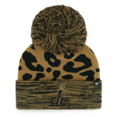 Washington Wizards '47 Women's Rosette Cuffed Knit Hat with Pom Leopard