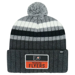 NHL Philadelphia Flyers '47 Stack Patch Cuffed Knit Hat with Pom - Gray