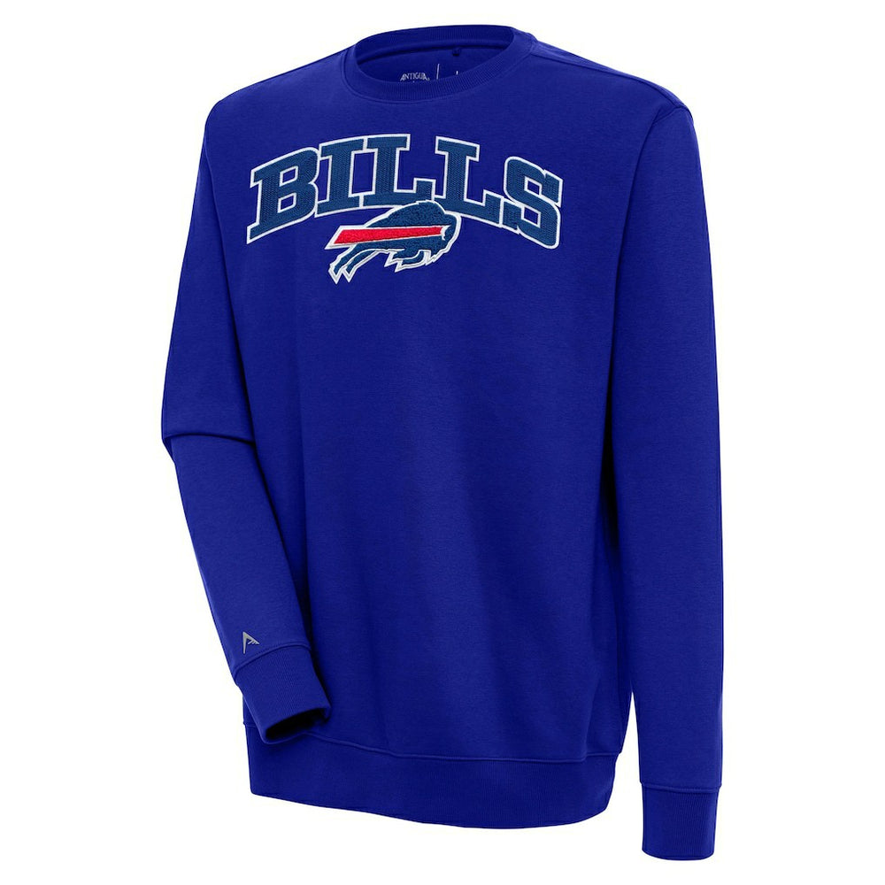 Buffalo Bills Antigua Victory Chenille Pullover Sweatshirt Royal