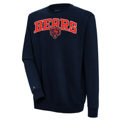 Chicago Bears Antigua Victory Chenille Pullover Sweatshirt Navy
