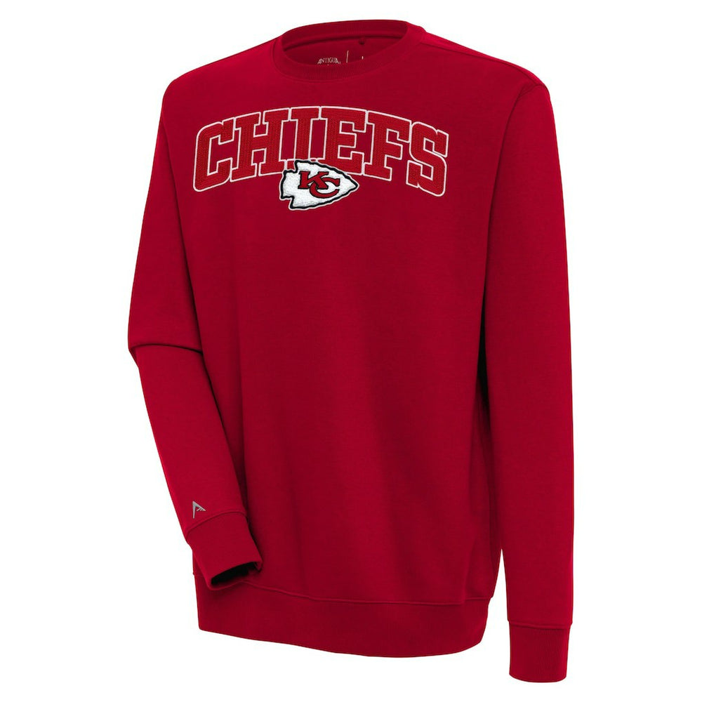 Kansas City Chiefs Antigua Victory Chenille Pullover Sweatshirt Red