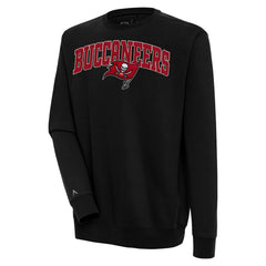 Tampa Bay Buccaneers Antigua Victory Chenille Pullover Sweatshirt Black