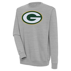 Green Bay Packers Antigua Victory Pullover Sweatshirt Heather Gray