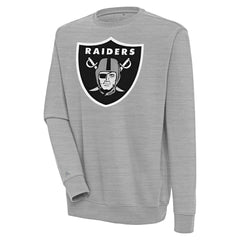 Las Vegas Raiders Antigua Victory Pullover Sweatshirt Heather Gray