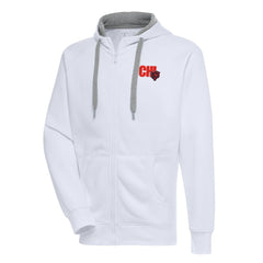 Chicago Bears Antigua Victory Full-Zip Hoodie White