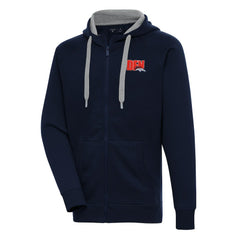 Denver Broncos Antigua Victory Full-Zip Hoodie Navy