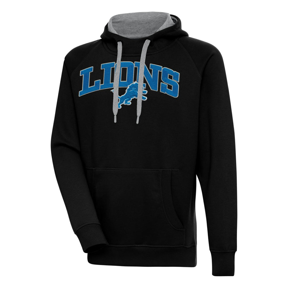 Detroit Lions Antigua Victory Pullover Hoodie Black