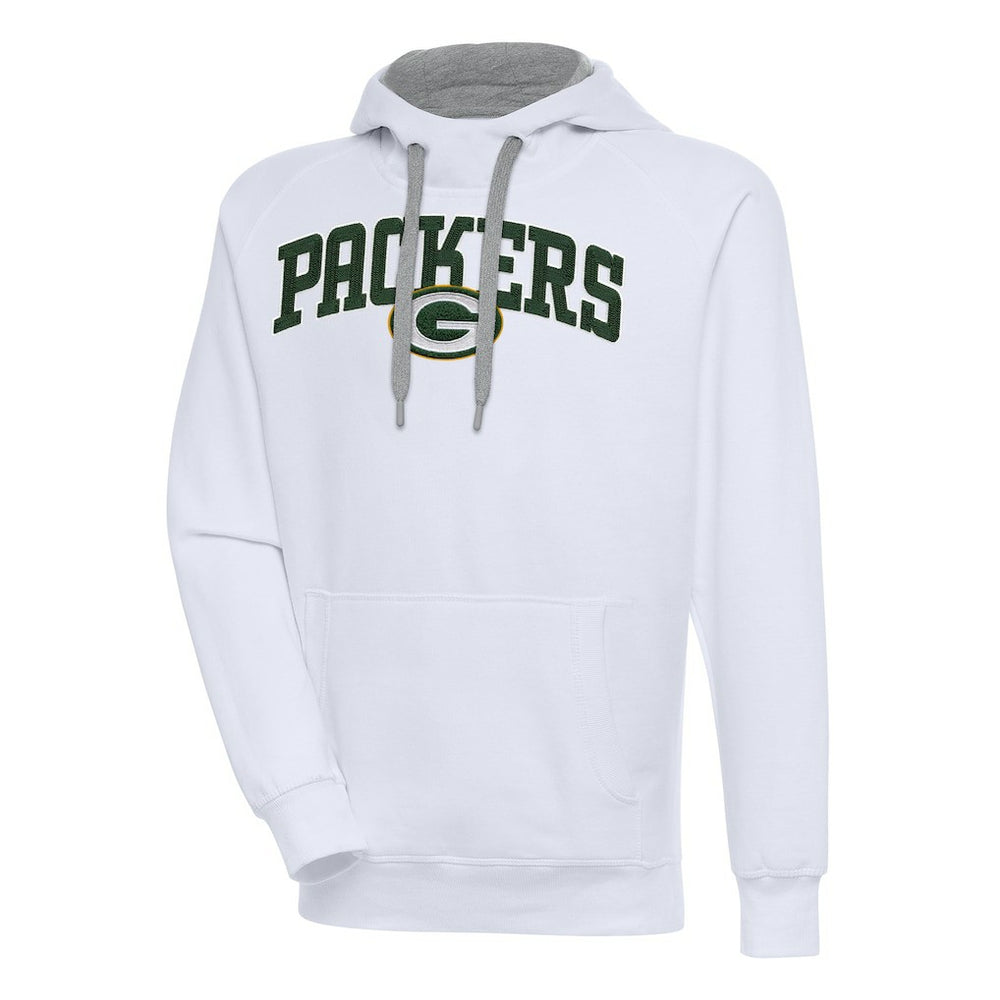 Green Bay Packers Antigua Victory Pullover Hoodie White