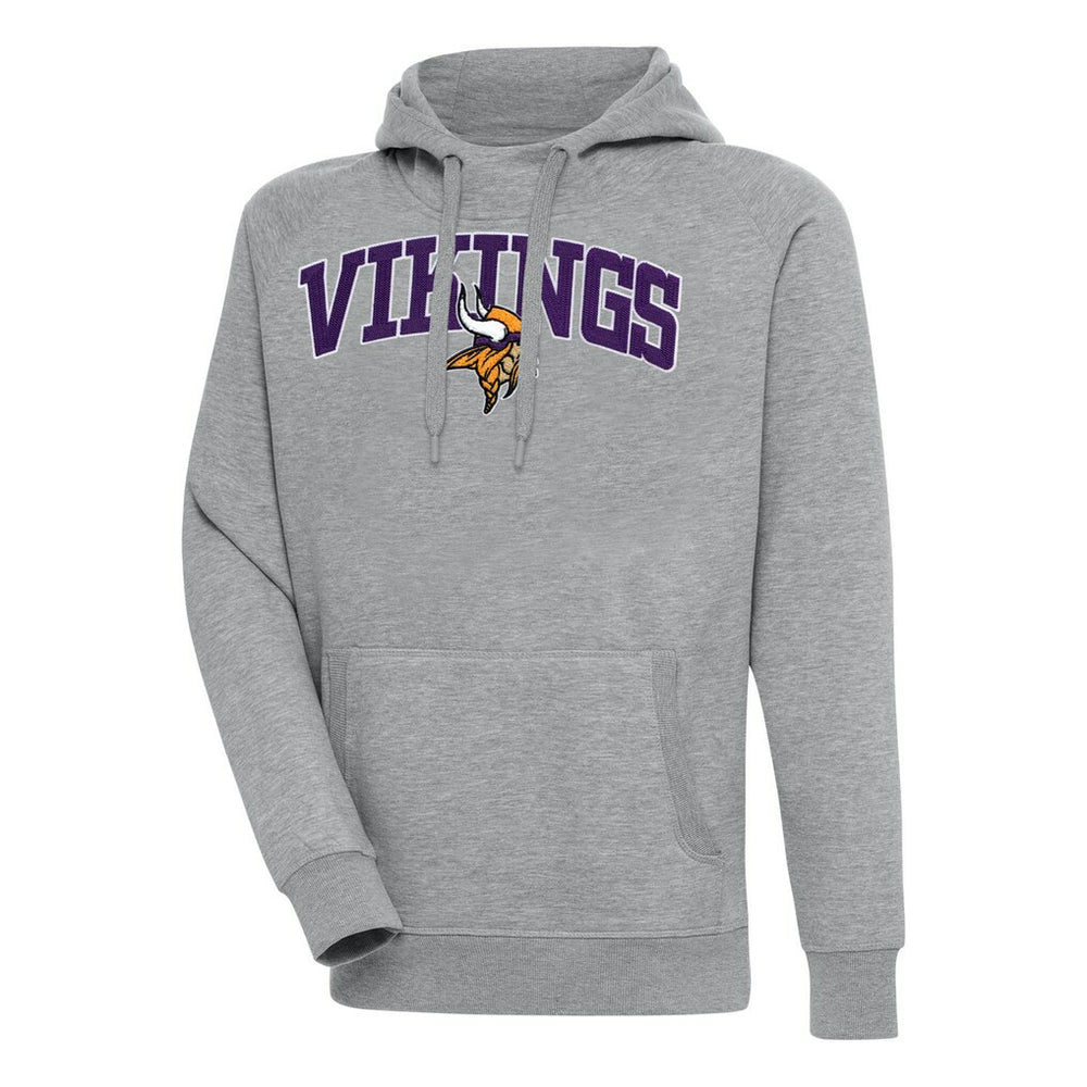 Minnesota Vikings Antigua Victory Pullover Hoodie Heather Gray