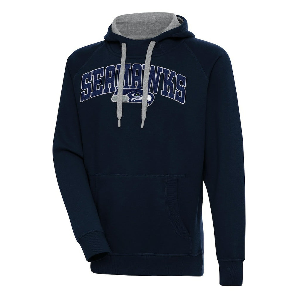 Seattle Seahawks Antigua Victory Pullover Hoodie College Navy
