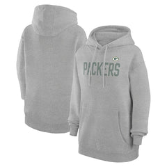 Green Bay Packers G-III 4Her by Carl Banks Women's Dot Print Pullover Hoodie Heather Gray
