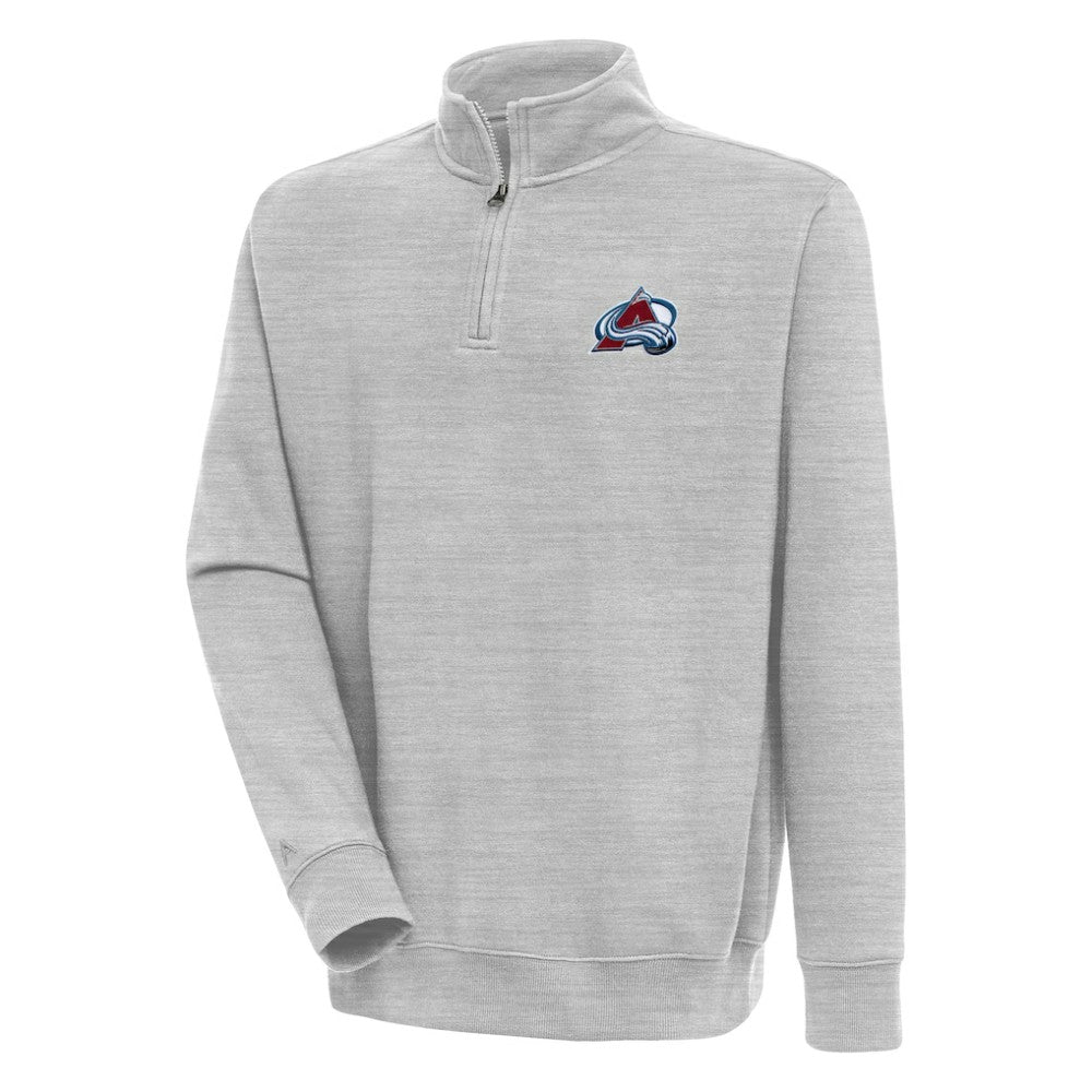 NHL Colorado Avalanche Antigua Victory Quarter-Zip Pullover Top - Heather Gray