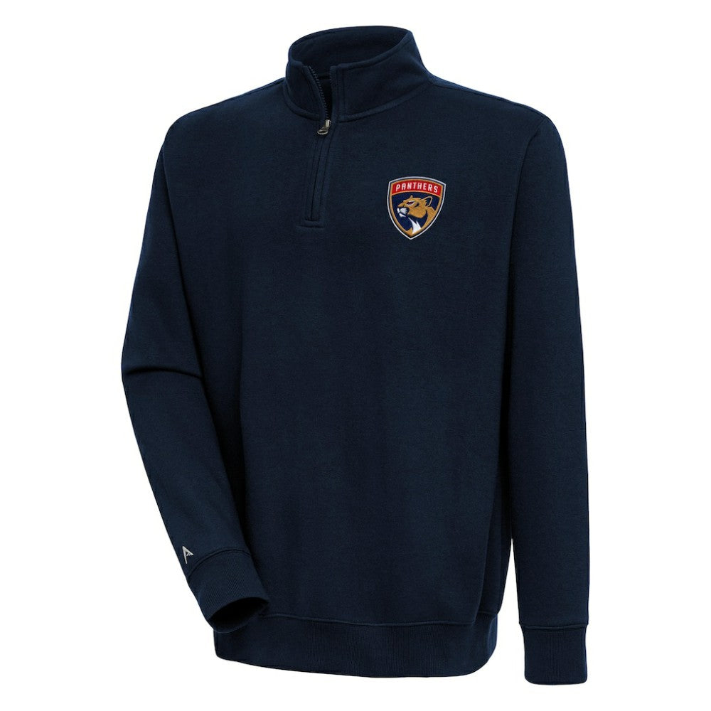 NHL Florida Panthers Antigua Victory Quarter-Zip Pullover Top - Navy