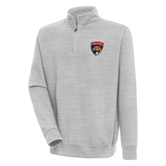 NHL Florida Panthers Antigua Victory Quarter-Zip Pullover Top - Heather Gray