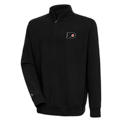 NHL Philadelphia Flyers Antigua Victory Quarter-Zip Pullover Top - Black