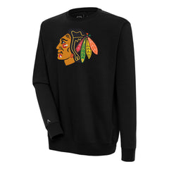 NHL Chicago Blackhawks Antigua Victory Pullover Sweatshirt - Black