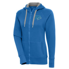 Detroit Lions Antigua Women's Victory Full-Zip Hoodie Blue