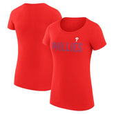 Philadelphia Phillies G-III 4Her by Carl Banks Women's Super-Slim Fit Lightweight Dot Print T-Shirt - Red T-shirts