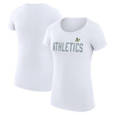 Athletics G-III 4Her by Carl Banks Women's Super-Slim Fit Lightweight Dot Print T-Shirt - White T-shirts