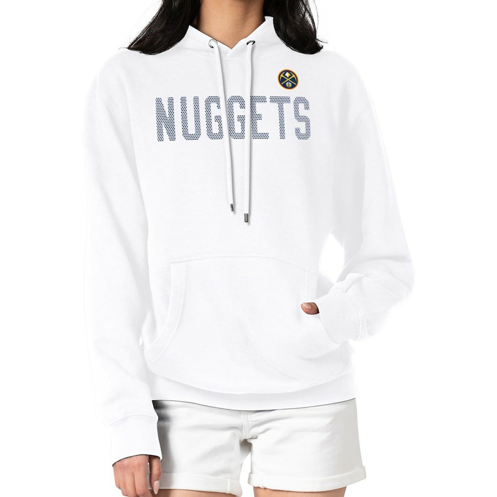Denver Nuggets G-III 4Her by Carl Banks Women's Dot Print Pullover Hoodie White