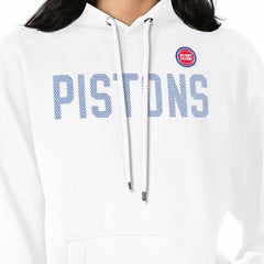 Detroit Pistons G-III 4Her by Carl Banks Women's Dot Print Pullover Hoodie White