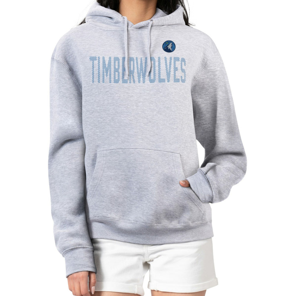 Minnesota Timberwolves G-III 4Her by Carl Banks Women's Dot Print Pullover Hoodie Heather Gray