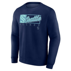 NHL Seattle Kraken Fanatics Focus Fleece Pullover Sweatshirt - Deep Sea Blue