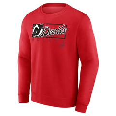 NHL New Jersey Devils Fanatics Focus Fleece Pullover Sweatshirt - Red