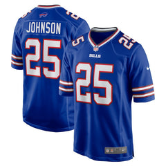 NFL Ty Johnson Buffalo Bills Team Game Jersey - Royal