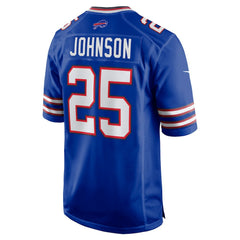 NFL Ty Johnson Buffalo Bills Team Game Jersey - Royal