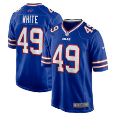 NFL DaShaun White Buffalo Bills Team Game Jersey - Royal