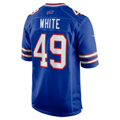 NFL DaShaun White Buffalo Bills Team Game Jersey - Royal