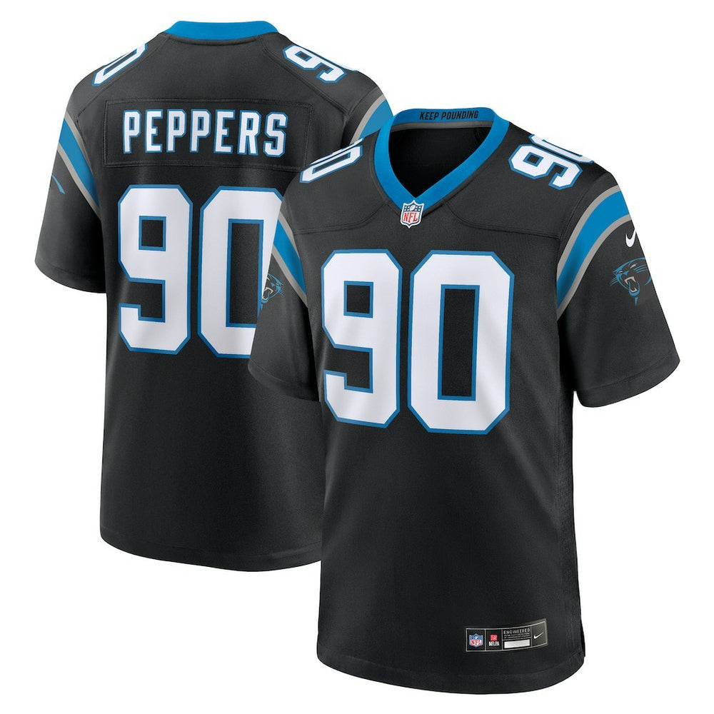 NFL Julius Peppers Carolina Panthers Retired Player Game Jersey - Black