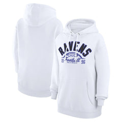 Baltimore Ravens Starter Unisex Half Ball Team Fleece Pullover Hoodie White