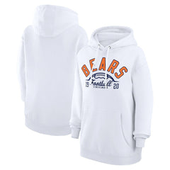 Chicago Bears Starter Unisex Half Ball Team Fleece Pullover Hoodie White