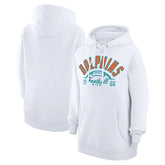 Miami Dolphins Starter Unisex Half Ball Team Fleece Pullover Hoodie White