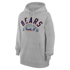 Chicago Bears Starter Unisex Half Ball Team Fleece Pullover Hoodie Heather Gray