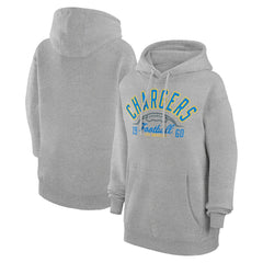 Los Angeles Chargers Starter Unisex Half Ball Team Fleece Pullover Hoodie Heather Gray