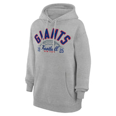 New York Giants Starter Unisex Half Ball Team Fleece Pullover Hoodie Heather Gray